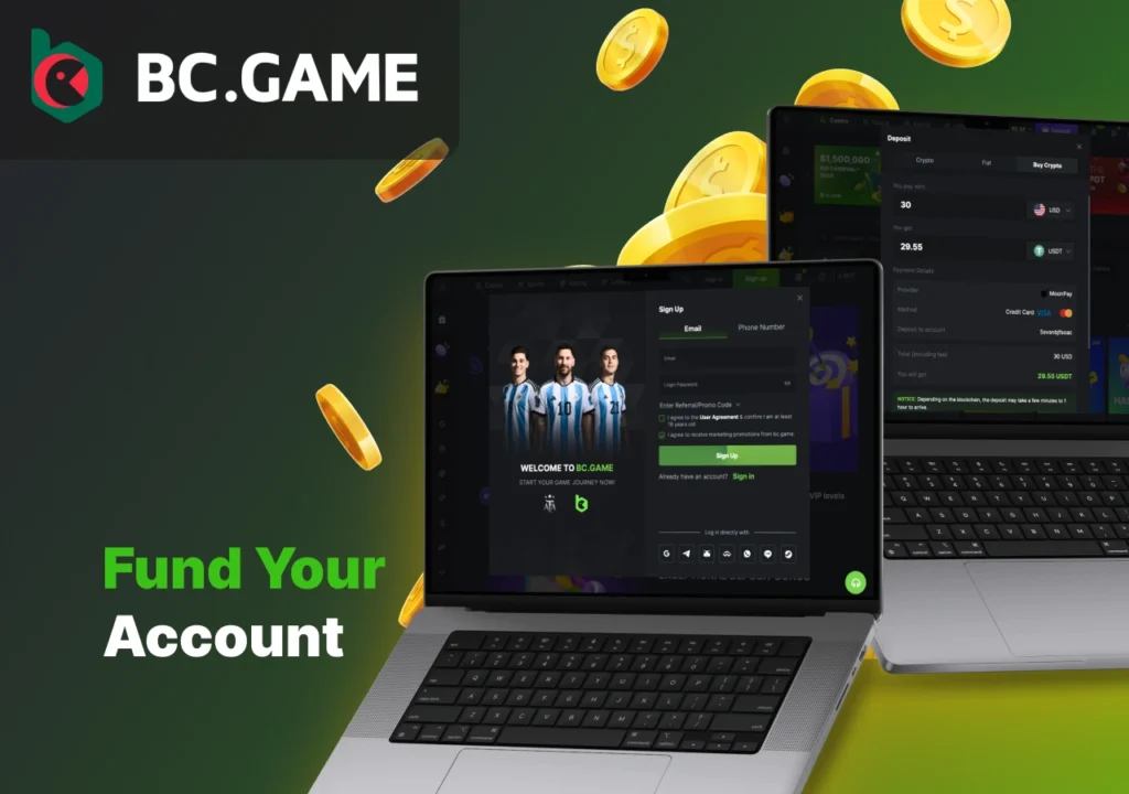 The process of depositing funds into an online casino account