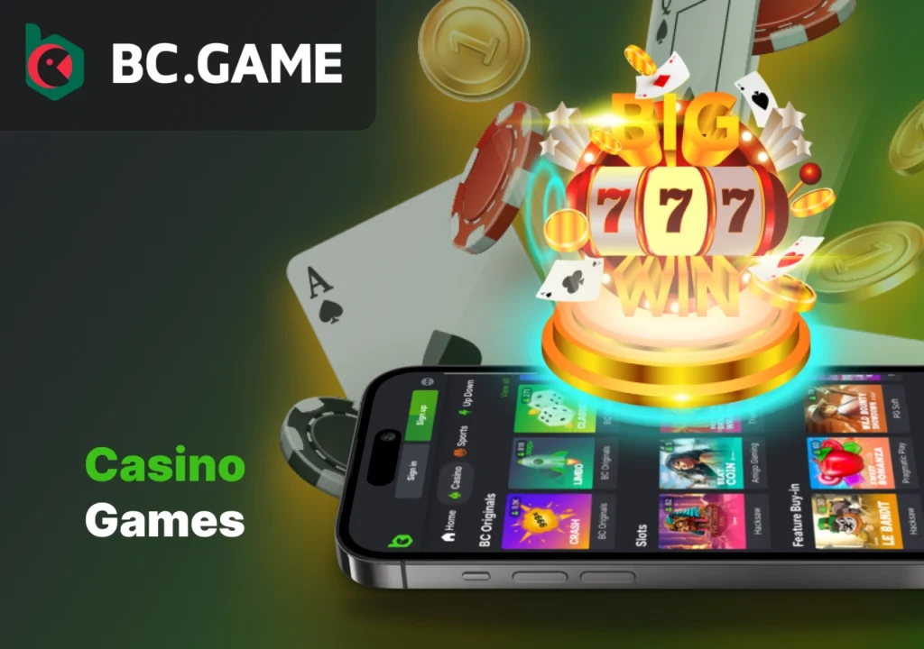 Different types of games at BC Game online casino