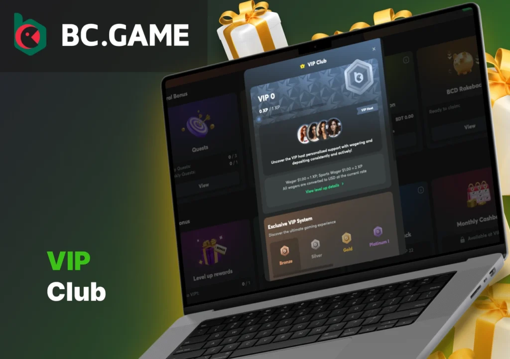 Special VIP Club bonuses for casino users